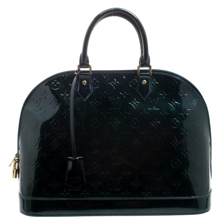 Louis Vuitton Green Vernis Alma Gm