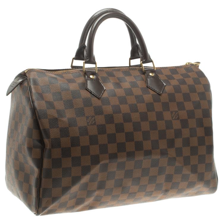 Pre Owned Louis Vuitton Damier Ebene Canvas Speedy 35