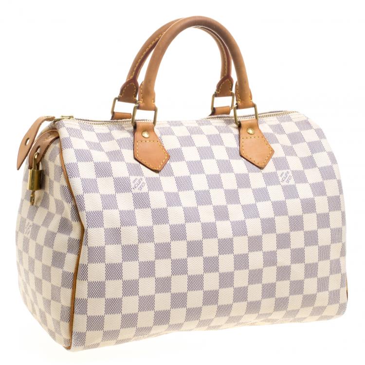 Pre Owned Louis Vuitton Damier Azur Canvas Speedy 30