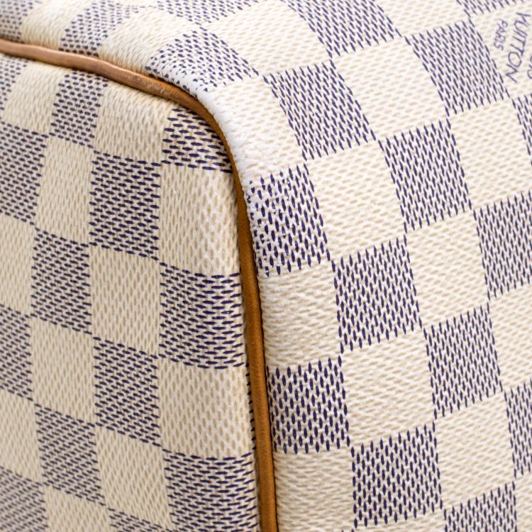Pre Owned Louis Vuitton Damier Azur Canvas Speedy 30