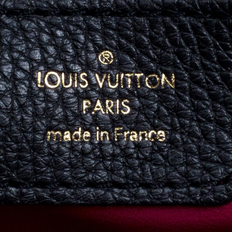 Pre Owned Louis Vuitton Black Taurillon Leather Capucines MM Bag