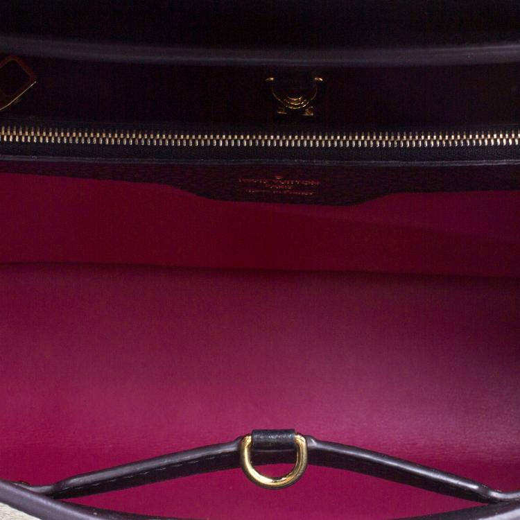 Pre Owned Louis Vuitton Black Taurillon Leather Capucines MM Bag