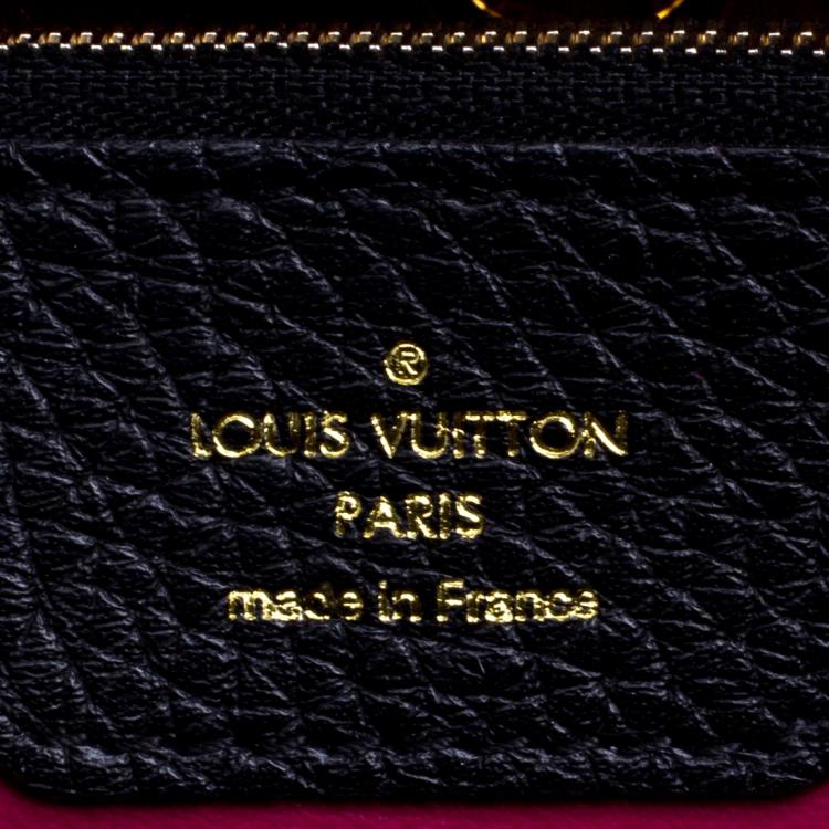 Pre Owned Louis Vuitton Black Taurillon Leather Capucines MM Bag