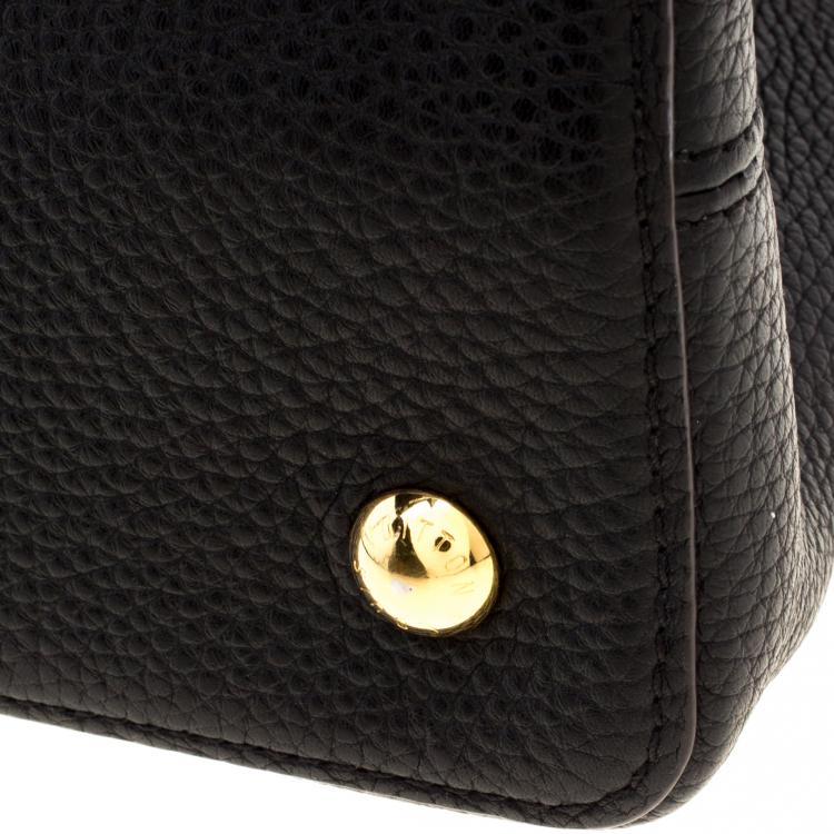 Pre Owned Louis Vuitton Black Taurillon Leather Capucines MM Bag