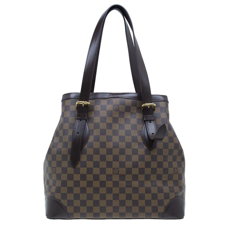 Pre Owned Louis Vuitton Damier Ebene Canvas Hampstead MM Tote