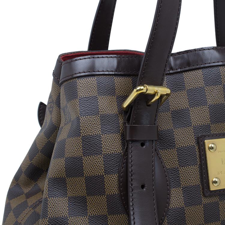Pre Owned Louis Vuitton Damier Ebene Canvas Hampstead MM Tote