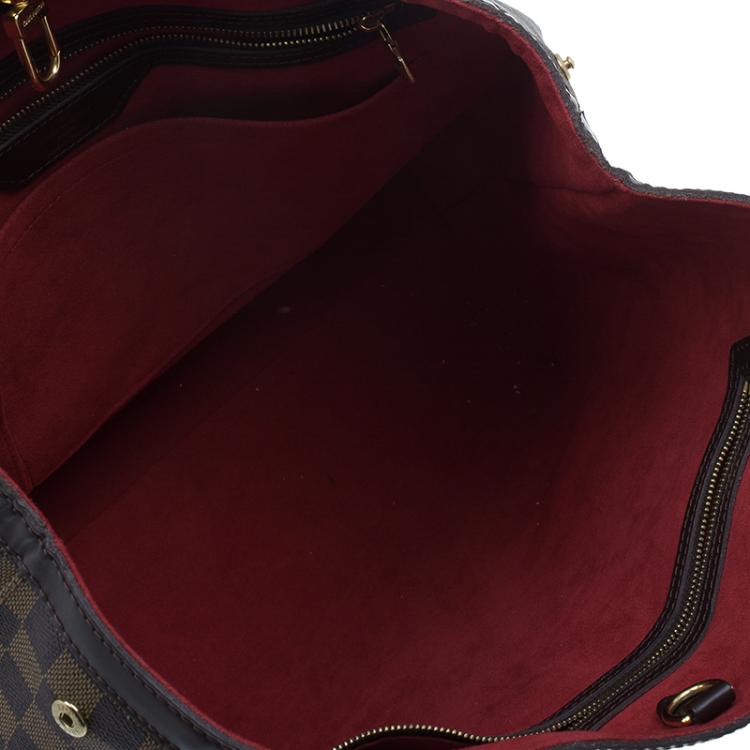 Pre Owned Louis Vuitton Damier Ebene Canvas Hampstead MM Tote