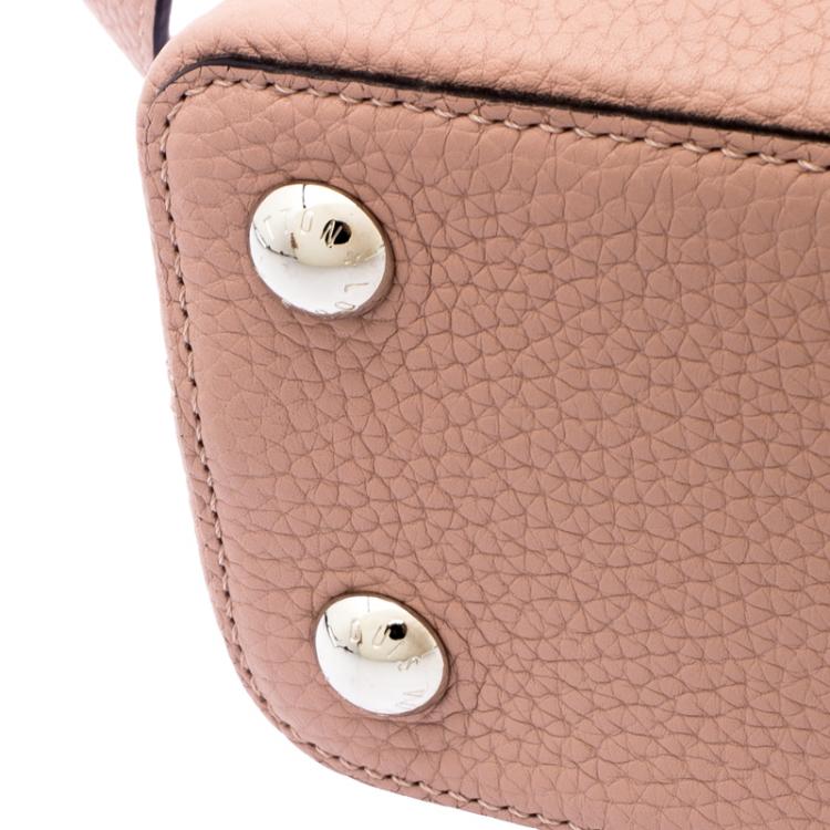 Pre Owned Louis Vuitton Beige Taurillon Leather Capucines BB Bag
