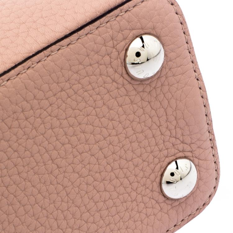 Pre Owned Louis Vuitton Beige Taurillon Leather Capucines BB Bag