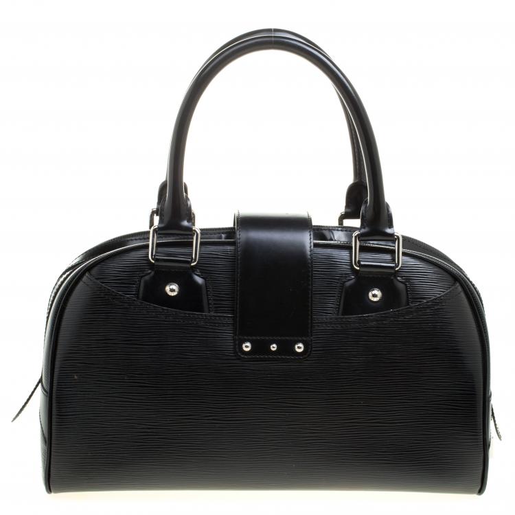 Pre Owned Louis Vuitton Black Epi Leather Bowling Montaigne GM Bag