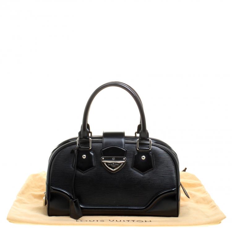 Pre Owned Louis Vuitton Black Epi Leather Bowling Montaigne GM Bag