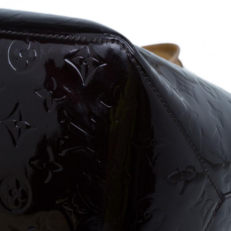 Pre Owned Louis Vuitton Amarante Monogram Vernis Bellevue GM