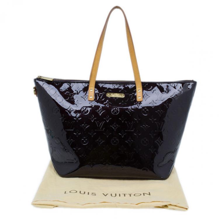 Pre Owned Louis Vuitton Amarante Monogram Vernis Bellevue GM