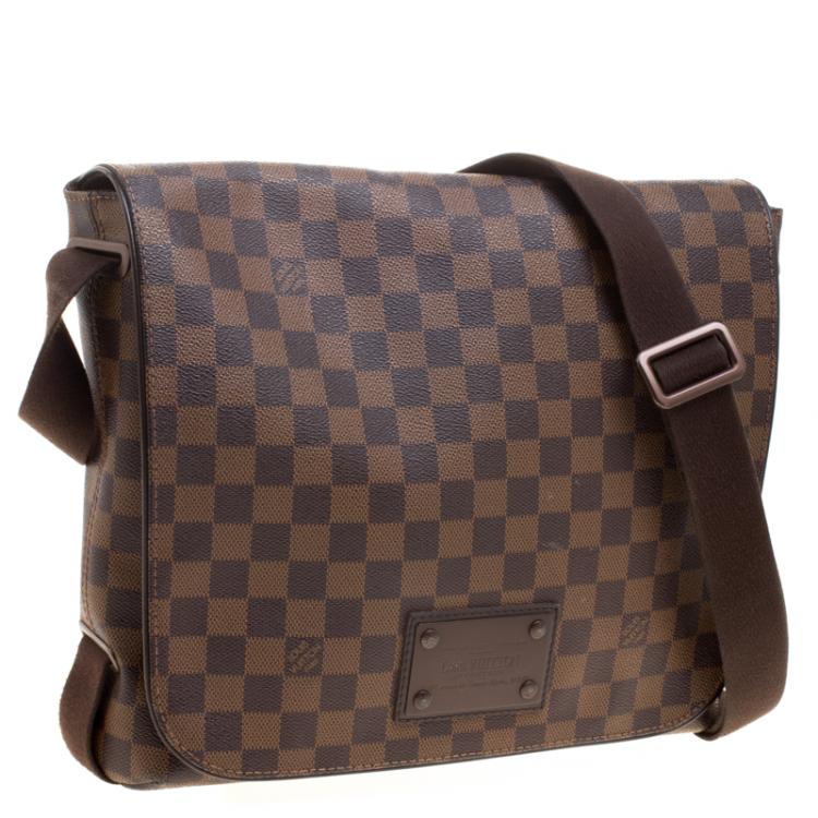 Pre Owned Louis Vuitton Damier Ebene Canvas Brooklyn GM Messenger Bag
