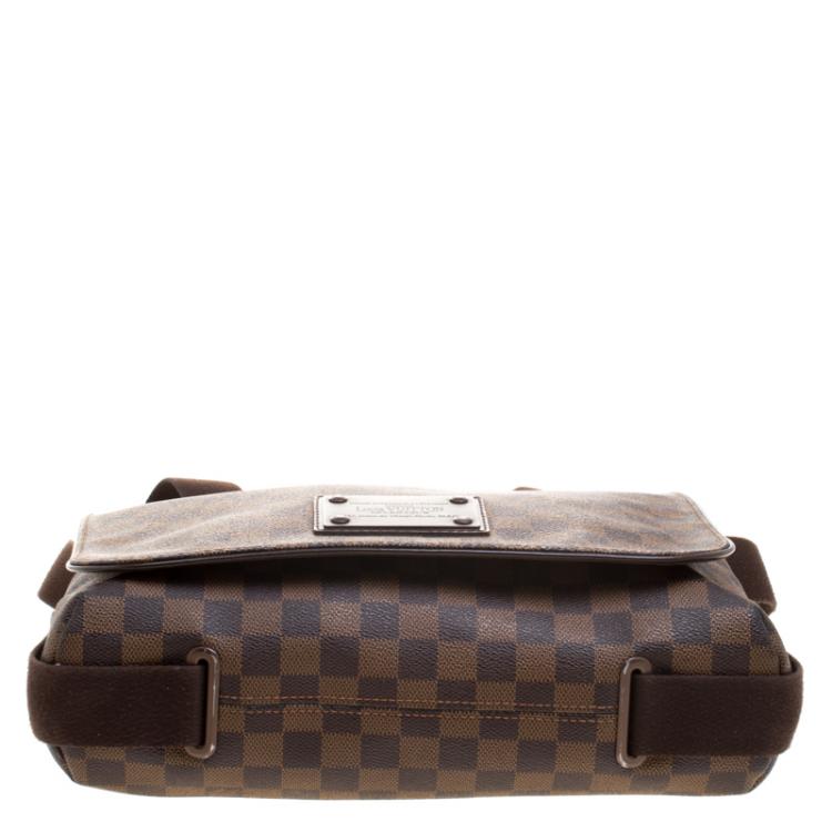 Pre Owned Louis Vuitton Damier Ebene Canvas Brooklyn GM Messenger Bag