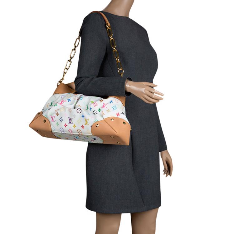 LOUIS VUITTON MONOGRAM Multicolor White Judy GM Shoulder Bag Handbag #1  Rise-on