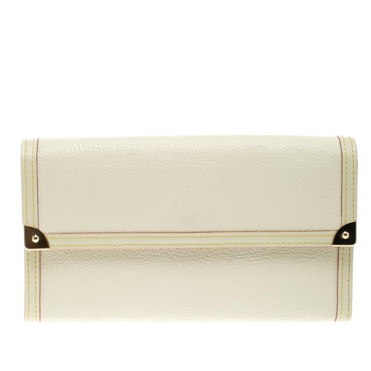 Louis Vuitton, Bags, Louis Vuitton White Leather Porte Tresor  International Trifold Wallet