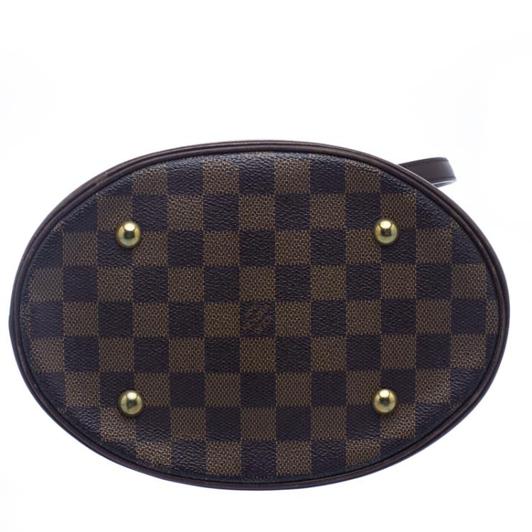 Pre Owned Louis Vuitton Damier Ebene Canvas Petit Bucket Bag