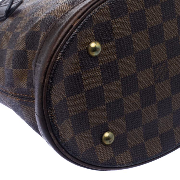 Pre Owned Louis Vuitton Damier Ebene Canvas Petit Bucket Bag