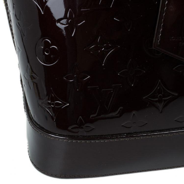 Pre Owned Louis Vuitton Amarante Monogram Vernis Alma GM XL