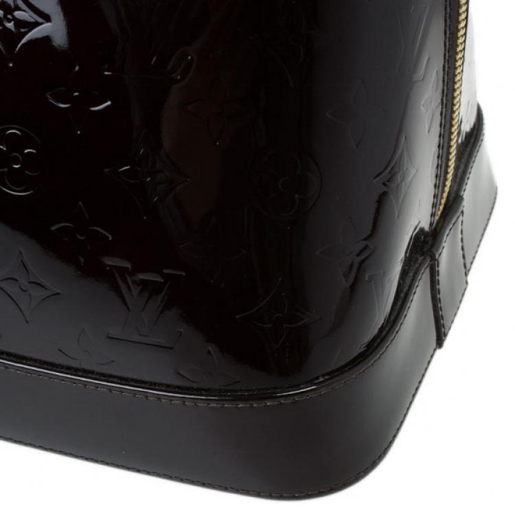 Pre Owned Louis Vuitton Amarante Monogram Vernis Alma GM XL