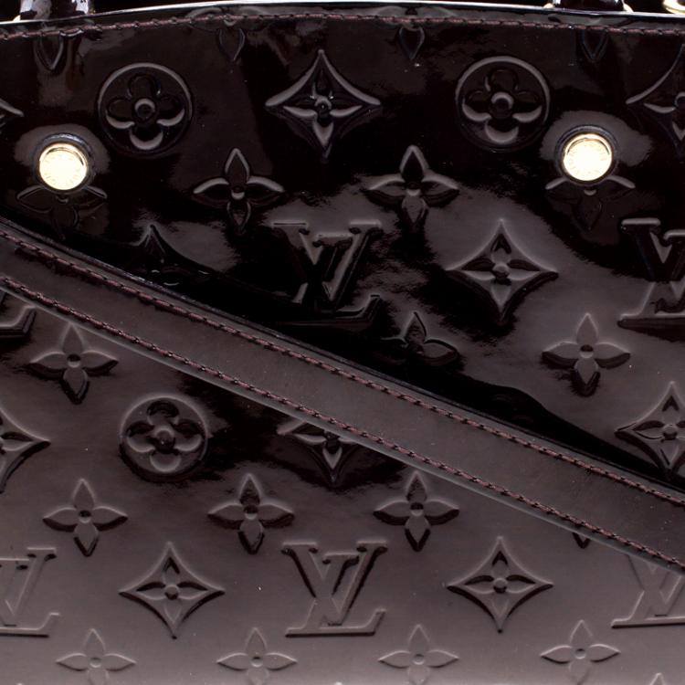 Pre Owned Louis Vuitton Amarante Monogram Vernis Montaigne BB Bag