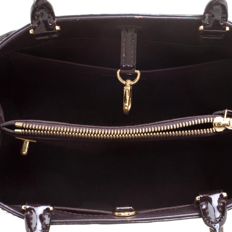 Pre Owned Louis Vuitton Amarante Monogram Vernis Montaigne BB Bag