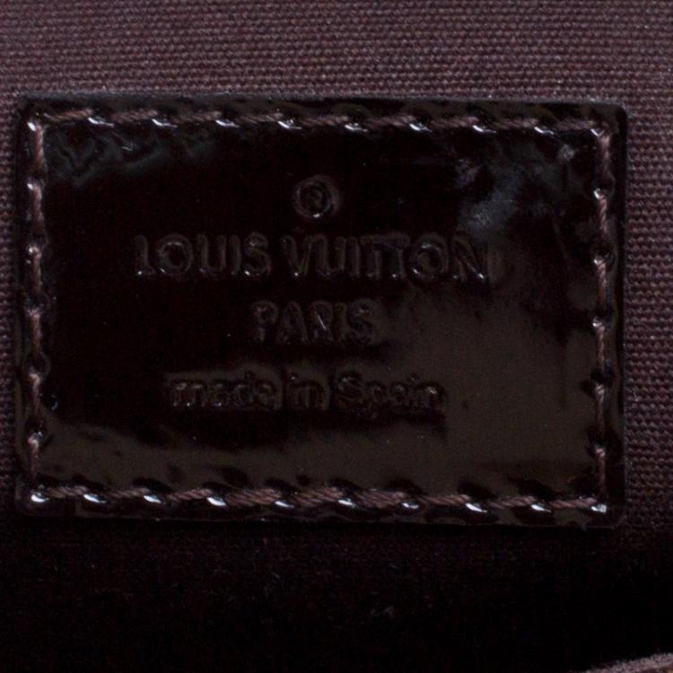 Pre Owned Louis Vuitton Amarante Monogram Vernis Montaigne BB Bag
