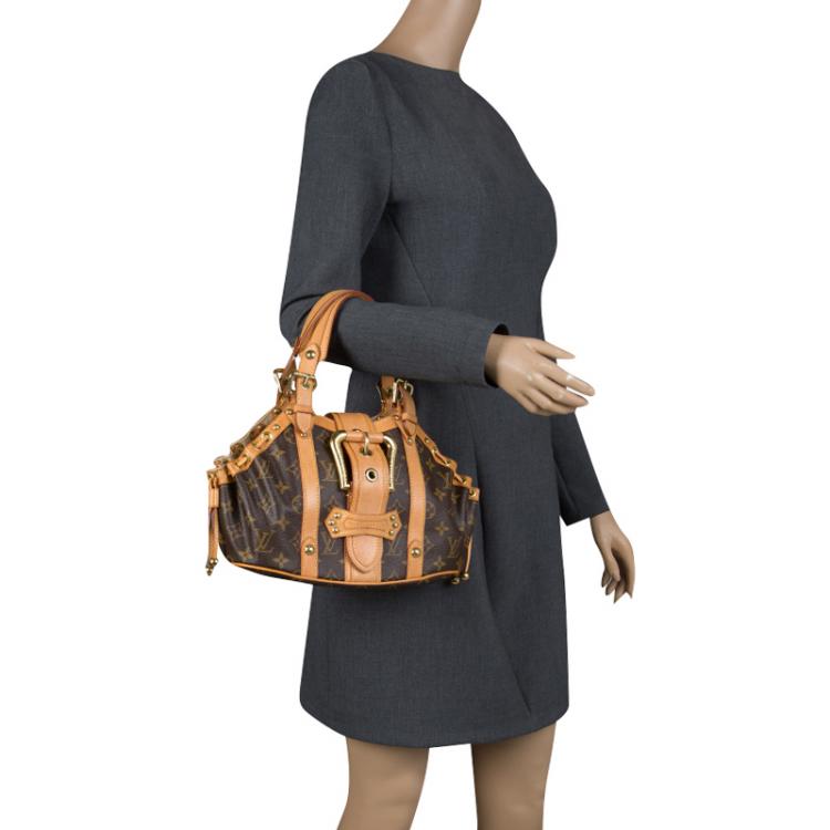 Theda cloth handbag Louis Vuitton Gold in Cloth - 16556316