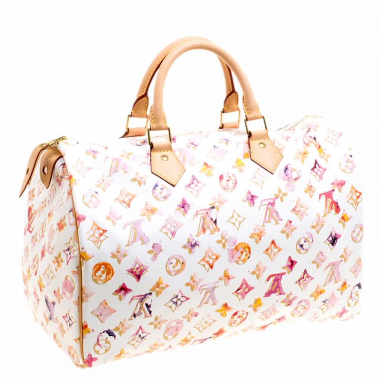 مملوكة مسبقًا Louis Vuitton Monogram Canvas Watercolor Aquarelle Richard Prince Speedy 35 Bag