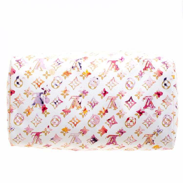 مملوكة مسبقًا Louis Vuitton Monogram Canvas Watercolor Aquarelle Richard Prince Speedy 35 Bag