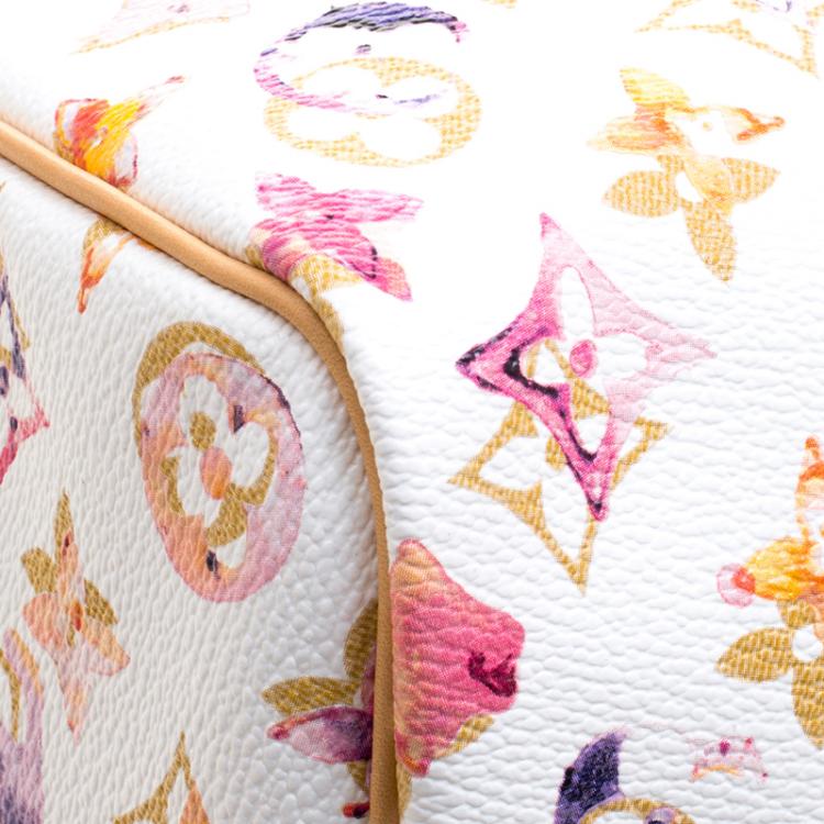مملوكة مسبقًا Louis Vuitton Monogram Canvas Watercolor Aquarelle Richard Prince Speedy 35 Bag