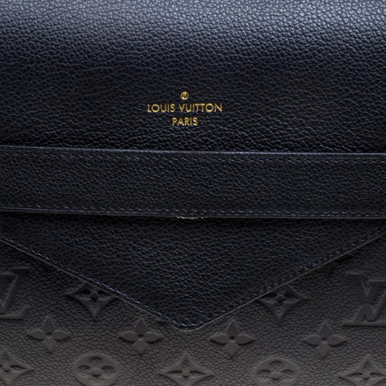 Pre Owned Louis Vuitton Black Monogram Empreinte Leather Trocadero Bag