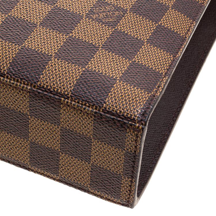 Pre Owned Louis Vuitton Damier Ebene Canvas Malesherbes Top Handle Bag