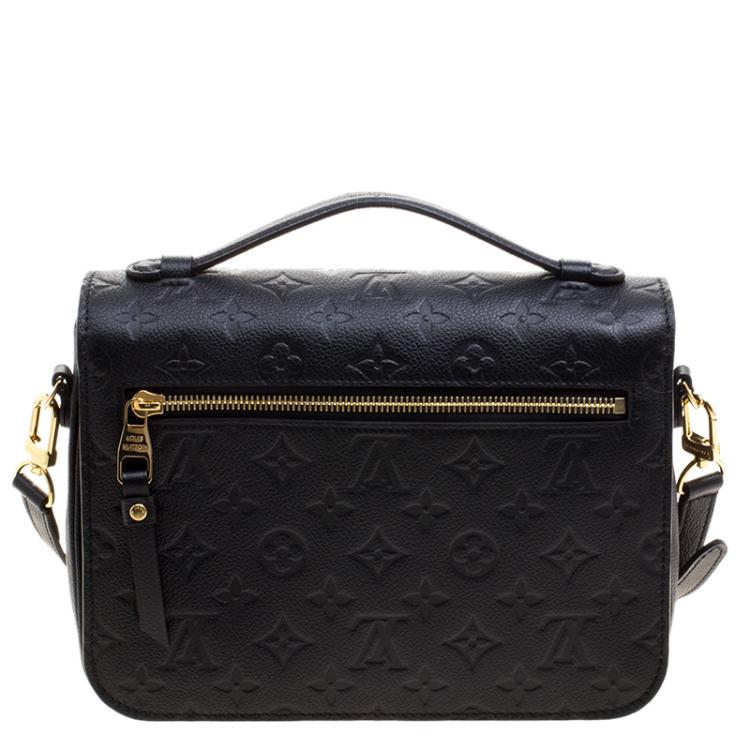 Louis Vuitton Black Monogram Empriente Leather Pochette Metis Bag Louis ...