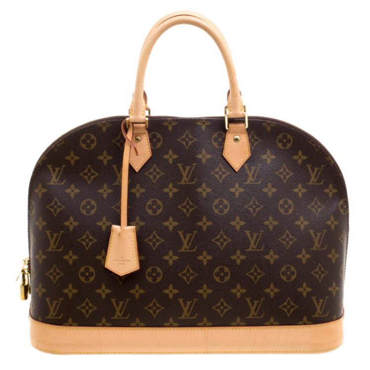 Louis Vuitton Alma GM Top Handle Monogrammed Brown Canvas Bag