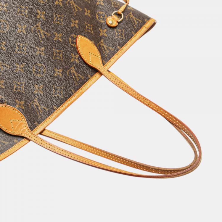 Pre Owned Louis Vuitton Brown Monogram Neverfull MM