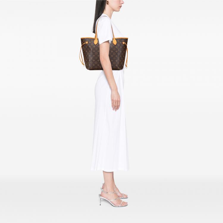 Pre Owned Louis Vuitton Brown Monogram Neverfull MM