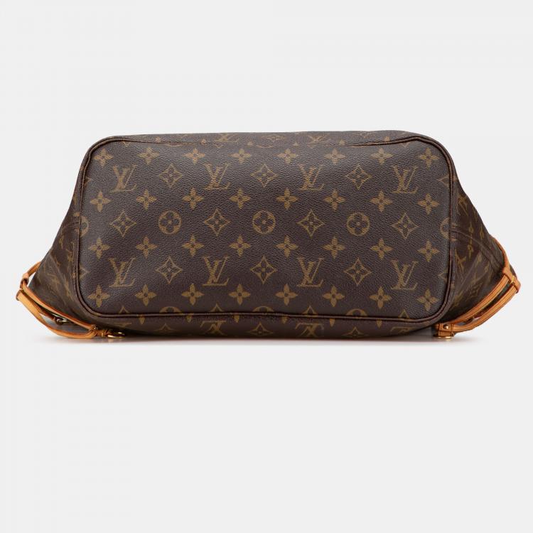 Pre Owned Louis Vuitton Brown Monogram Neverfull MM