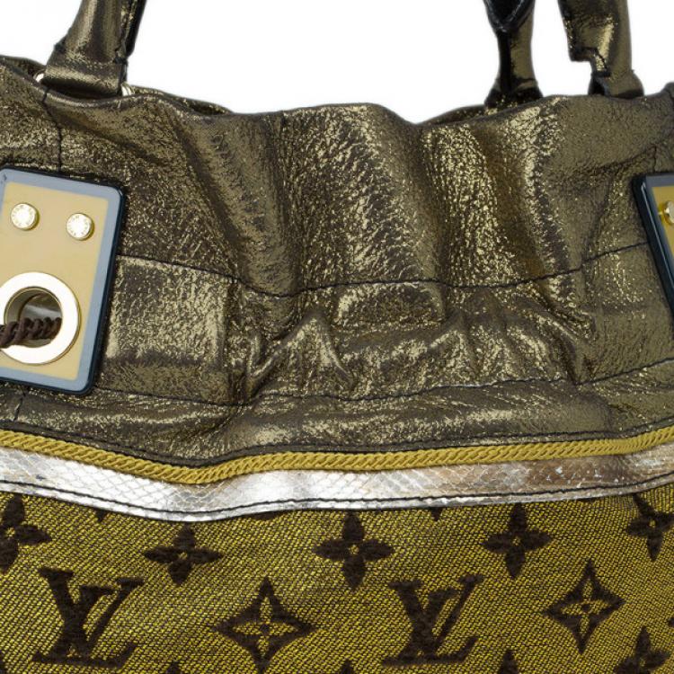 Pre Owned Louis Vuitton Gold Lurex Limited Edition Sunbird Bag