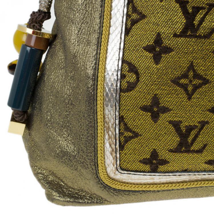 Pre Owned Louis Vuitton Gold Lurex Limited Edition Sunbird Bag