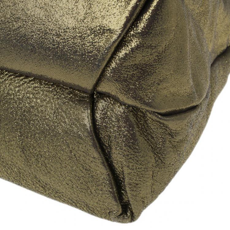 Pre Owned Louis Vuitton Gold Lurex Limited Edition Sunbird Bag