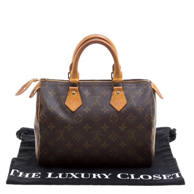 Pre Owned Louis Vuitton Monogram Canvas Speedy 25