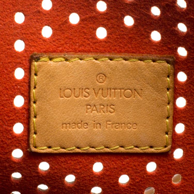 مملوكة مسبقًا Louis Vuitton Orange Monogram Perforated Canvas Limited Edition Speedy 30 Bag