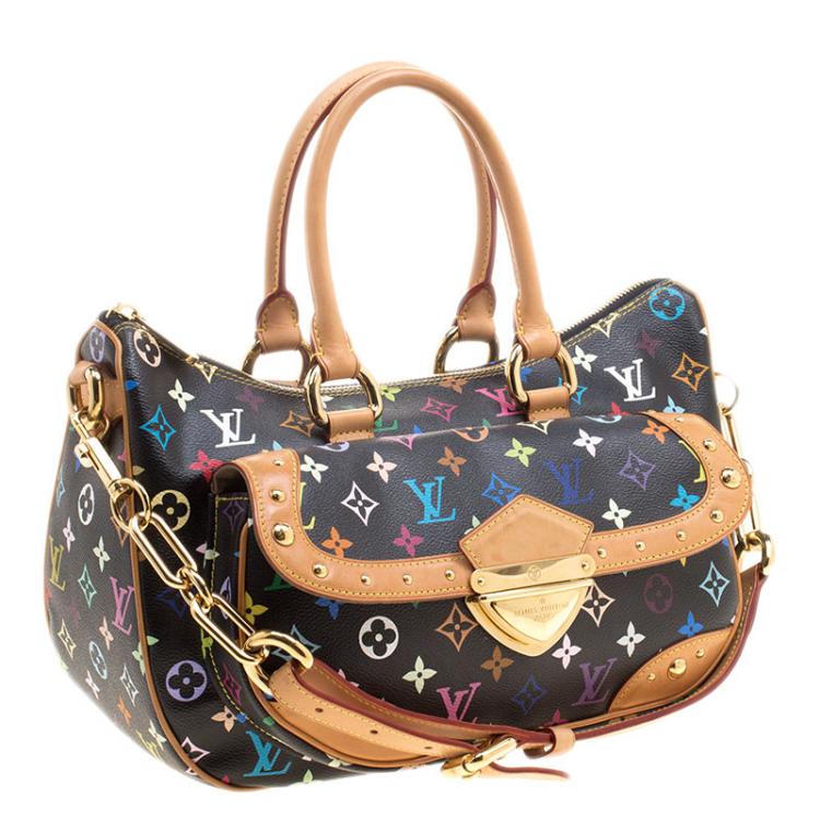 Pre Owned Louis Vuitton Black Multicolor Monogram Canvas Rita Bag