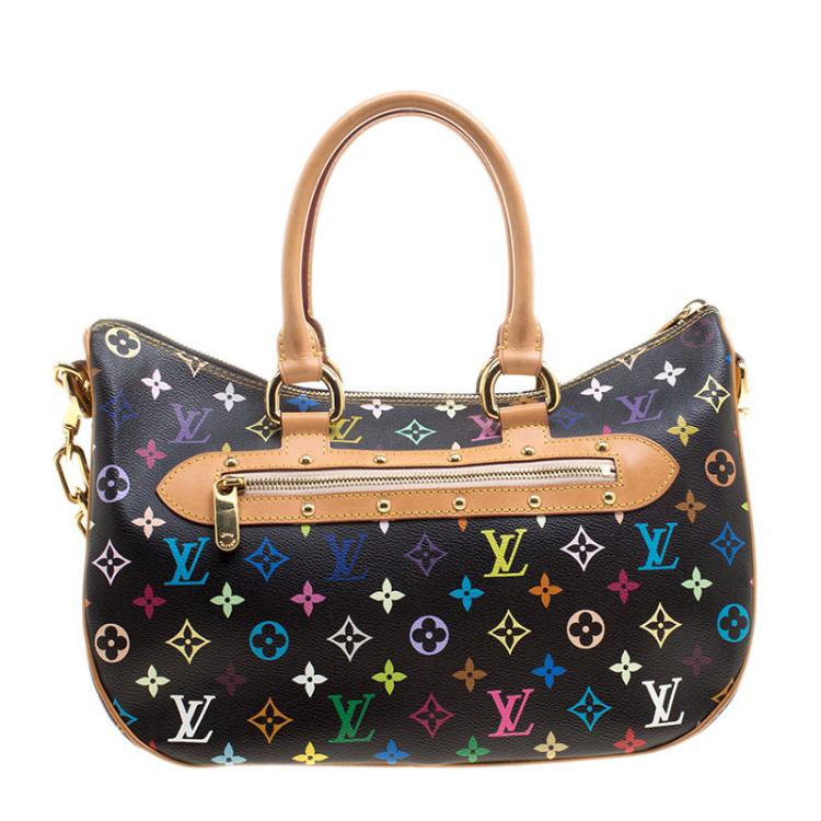 Pre Owned Louis Vuitton Black Multicolor Monogram Canvas Rita Bag