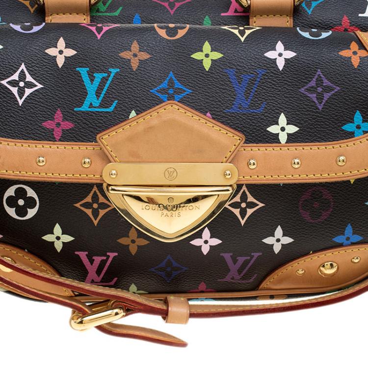 Pre Owned Louis Vuitton Black Multicolor Monogram Canvas Rita Bag
