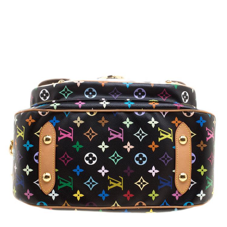 Pre Owned Louis Vuitton Black Multicolor Monogram Canvas Rita Bag