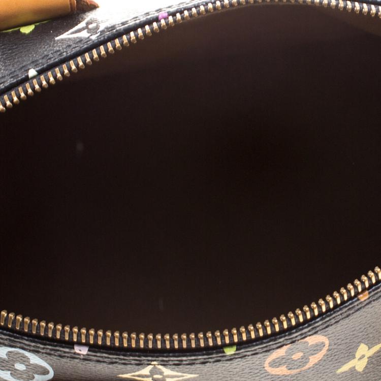 Pre Owned Louis Vuitton Black Multicolor Monogram Canvas Speedy 30
