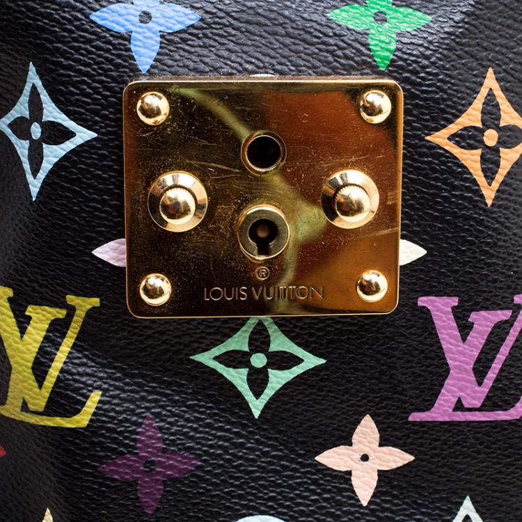 Pre Owned Louis Vuitton Black Multicolor Monogram Canvas Speedy 30